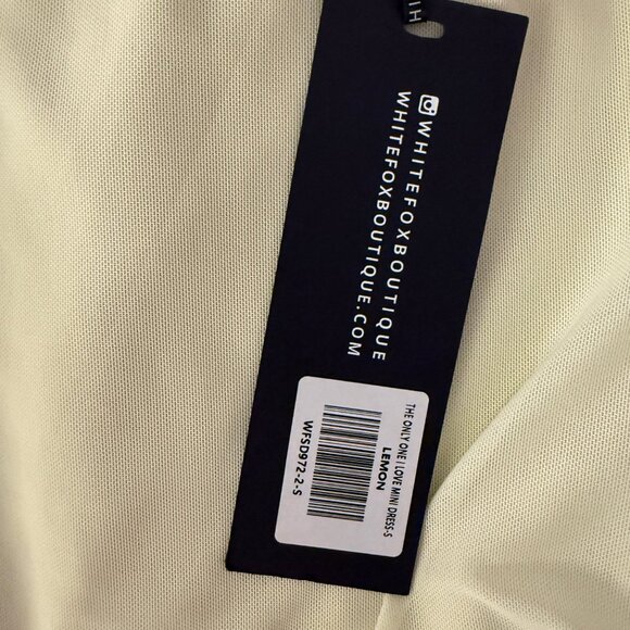 WhiteFox The Only One I Love Mini Dress Lemon Size Small - Picture 3 of 4